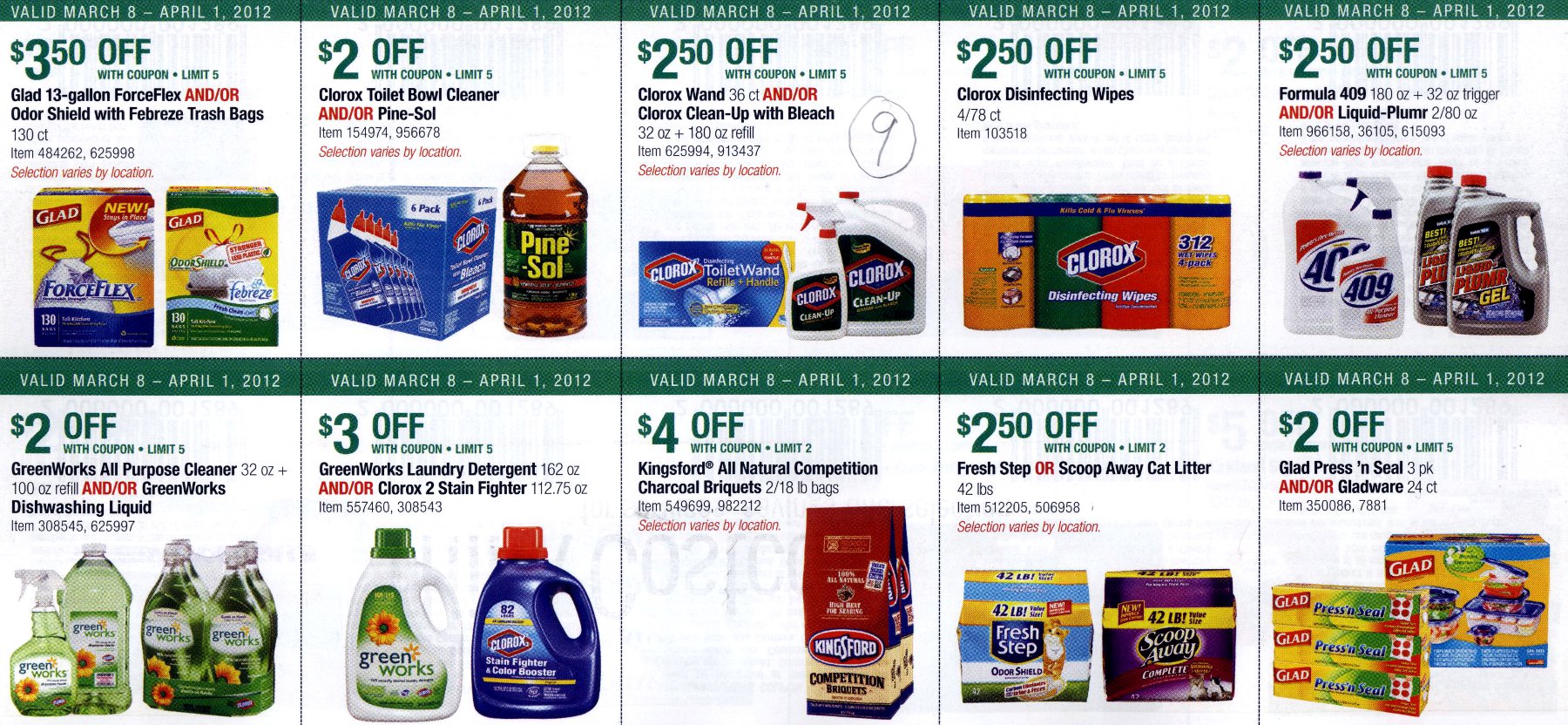 Coupon book full size page -> 9 <-