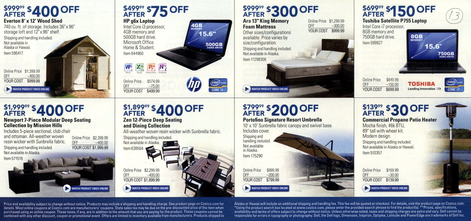 Coupon book full size page -> 13 <-